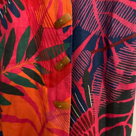 Farm Rio Macaw Side Buttons Mini Dress | Size M - Picture 5 of 7